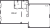 Планировка однокомнатной квартиры площадью 104.62 кв. м в новостройке ЖК "Мануфактура James Beck"