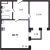Планировка однокомнатной квартиры площадью 48.77 кв. м в новостройке ЖК "Мануфактура James Beck"