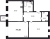 Планировка двухкомнатной квартиры площадью 77.1 кв. м в новостройке ЖК "Мануфактура James Beck"