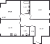 Планировка двухкомнатной квартиры площадью 84.5 кв. м в новостройке ЖК "Мануфактура James Beck"