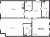 Планировка двухкомнатной квартиры площадью 81.74 кв. м в новостройке ЖК "Мануфактура James Beck"