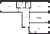 Планировка трехкомнатной квартиры площадью 93.8 кв. м в новостройке ЖК "Мануфактура James Beck"