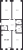 Планировка трехкомнатной квартиры площадью 97.09 кв. м в новостройке ЖК "Мануфактура James Beck"