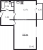 Планировка однокомнатной квартиры площадью 43.01 кв. м в новостройке ЖК "Тандем"