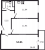 Планировка двухкомнатной квартиры площадью 52.85 кв. м в новостройке ЖК "Тандем"