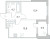 Планировка однокомнатной квартиры площадью 37.05 кв. м в новостройке ЖК "ЮгТаун. Олимпийские кварталы"
