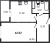 Планировка однокомнатной квартиры площадью 42.02 кв. м в новостройке ЖК "Феникс"