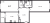 Планировка двухкомнатной квартиры площадью 66.07 кв. м в новостройке ЖК "Феникс"