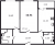 Планировка двухкомнатной квартиры площадью 68.94 кв. м в новостройке ЖК "Феникс"