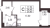 Планировка студии площадью 25.8 кв. м в новостройке ЖК "Тайм Сквер"