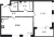 Планировка однокомнатной квартиры площадью 47.8 кв. м в новостройке ЖК "Тайм Сквер"