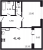 Планировка однокомнатной квартиры площадью 41.4 кв. м в новостройке ЖК "Тайм Сквер"