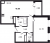 Планировка однокомнатной квартиры площадью 48.2 кв. м в новостройке ЖК "Тайм Сквер"
