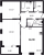 Планировка двухкомнатной квартиры площадью 66.9 кв. м в новостройке ЖК "Тайм Сквер"