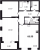 Планировка двухкомнатной квартиры площадью 66.9 кв. м в новостройке ЖК "Тайм Сквер"