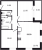 Планировка двухкомнатной квартиры площадью 59.5 кв. м в новостройке ЖК "Тайм Сквер"