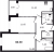 Планировка двухкомнатной квартиры площадью 60.5 кв. м в новостройке ЖК "Тайм Сквер"