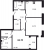 Планировка двухкомнатной квартиры площадью 66.7 кв. м в новостройке ЖК "Тайм Сквер"