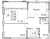 Планировка двухкомнатной квартиры площадью 60.6 кв. м в новостройке ЖК "Тайм Сквер"