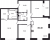Планировка трехкомнатной квартиры площадью 86.4 кв. м в новостройке ЖК "Тайм Сквер"