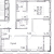 Планировка трехкомнатной квартиры площадью 96.2 кв. м в новостройке ЖК "Тайм Сквер"