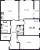 Планировка трехкомнатной квартиры площадью 67.1 кв. м в новостройке ЖК "Master Place"