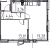 Планировка однокомнатной квартиры площадью 41.29 кв. м в новостройке ЖК "Veren Nort Сертолово"