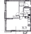 Планировка однокомнатной квартиры площадью 40.93 кв. м в новостройке ЖК "Veren Nort Сертолово"