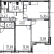 Планировка двухкомнатной квартиры площадью 58.25 кв. м в новостройке ЖК "Veren Nort Сертолово"