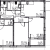 Планировка двухкомнатной квартиры площадью 59.3 кв. м в новостройке ЖК "Veren Nort Сертолово"