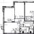 Планировка двухкомнатной квартиры площадью 57.62 кв. м в новостройке ЖК "Veren Nort Сертолово"