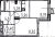 Планировка двухкомнатной квартиры площадью 38.13 кв. м в новостройке ЖК "Veren Nort Сертолово"