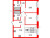 Планировка двухкомнатной квартиры площадью 53.6 кв. м в новостройке ЖК "Лермонтовский 54"