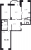 Планировка трехкомнатной квартиры площадью 92.3 кв. м в новостройке ЖК "Шекспир"