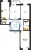 Планировка трехкомнатной квартиры площадью 91.1 кв. м в новостройке ЖК "Шекспир"