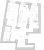 Планировка двухкомнатной квартиры площадью 63.6 кв. м в новостройке ЖК "Шекспир"