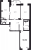 Планировка трехкомнатной квартиры площадью 90.9 кв. м в новостройке ЖК "Шекспир"