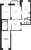 Планировка трехкомнатной квартиры площадью 92.1 кв. м в новостройке ЖК "Шекспир"