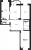 Планировка трехкомнатной квартиры площадью 90.7 кв. м в новостройке ЖК "Шекспир"