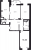 Планировка трехкомнатной квартиры площадью 91 кв. м в новостройке ЖК "Шекспир"