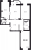 Планировка трехкомнатной квартиры площадью 90.9 кв. м в новостройке ЖК "Шекспир"
