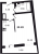 Планировка однокомнатной квартиры площадью 32.49 кв. м в новостройке ЖК "Байрон"