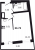 Планировка однокомнатной квартиры площадью 33.73 кв. м в новостройке ЖК "Байрон"