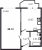 Планировка однокомнатной квартиры площадью 38.73 кв. м в новостройке ЖК "Байрон"