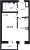 Планировка однокомнатной квартиры площадью 32.03 кв. м в новостройке ЖК "Байрон"
