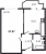Планировка однокомнатной квартиры площадью 37.97 кв. м в новостройке ЖК "Байрон"