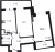 Планировка двухкомнатной квартиры площадью 50.95 кв. м в новостройке ЖК "Байрон"