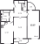 Планировка двухкомнатной квартиры площадью 65.67 кв. м в новостройке ЖК "Байрон"