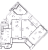Планировка трехкомнатной квартиры площадью 102.9 кв. м в новостройке ЖК "Байрон"