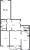 Планировка трехкомнатной квартиры площадью 90.16 кв. м в новостройке ЖК "Байрон"